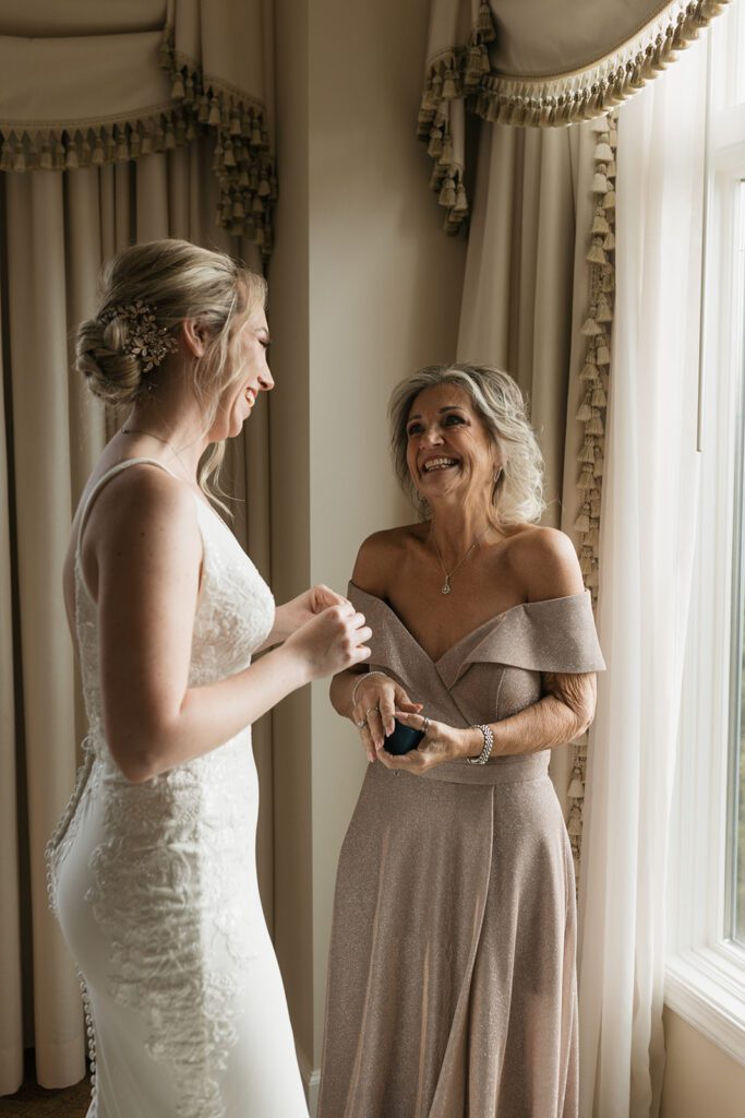 bride getting ready in the Biltmore estate