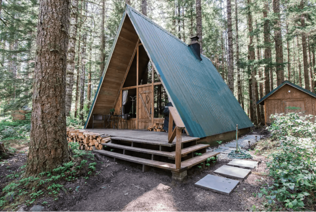 aframe-airbnb-in-olympic-national-park-woods