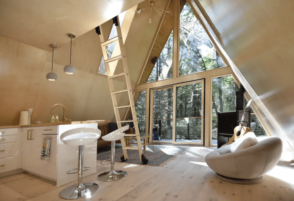 beight-white-interior-of-aframe-airbnb