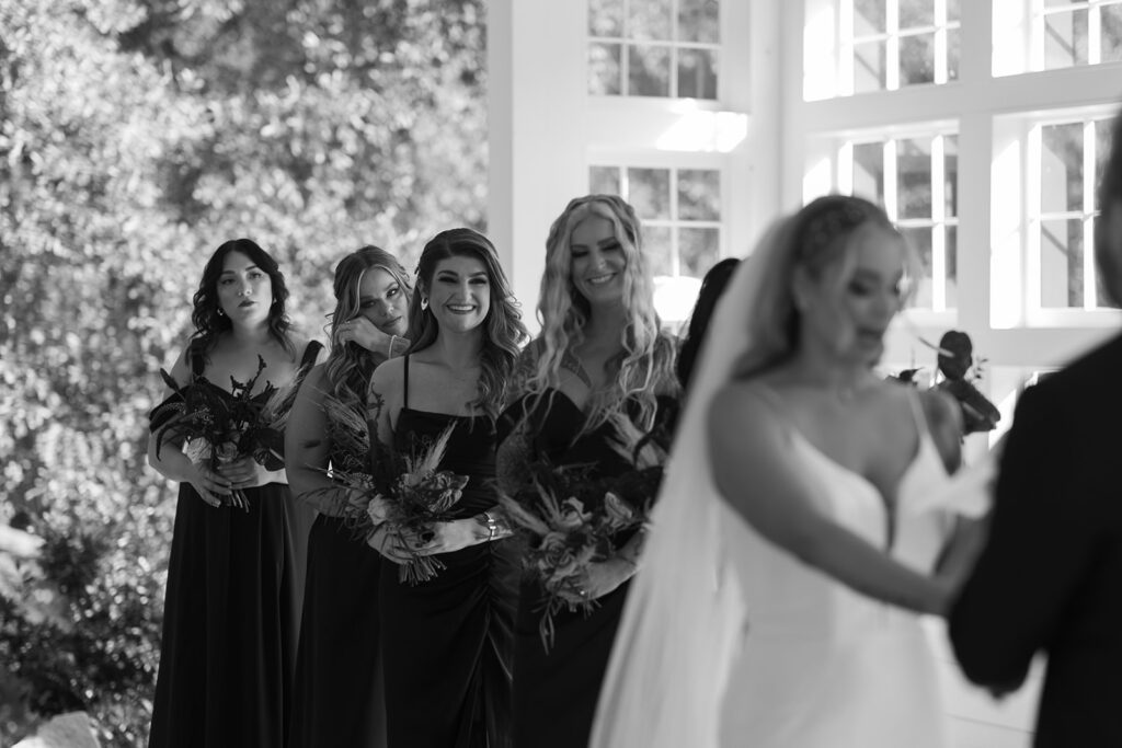 bridesmaids-in-all-black-dresses
