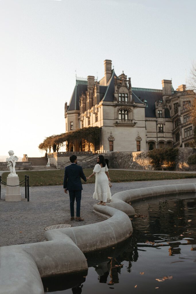 cinematic-engagement-photos-at-the-italian-garden-on-the-biltmore-estate