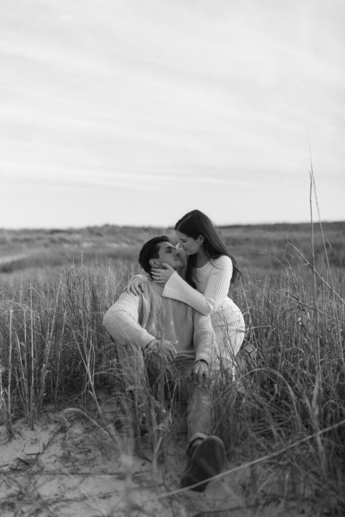 film inspired beach engagement session